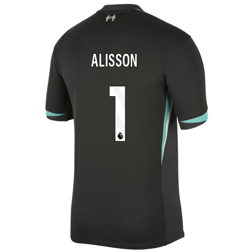 Danxen Kvinder Alisson #1 Sort Antracit Hvid Udebane Spillertrøjer 2024/25 Trøje T-Shirt