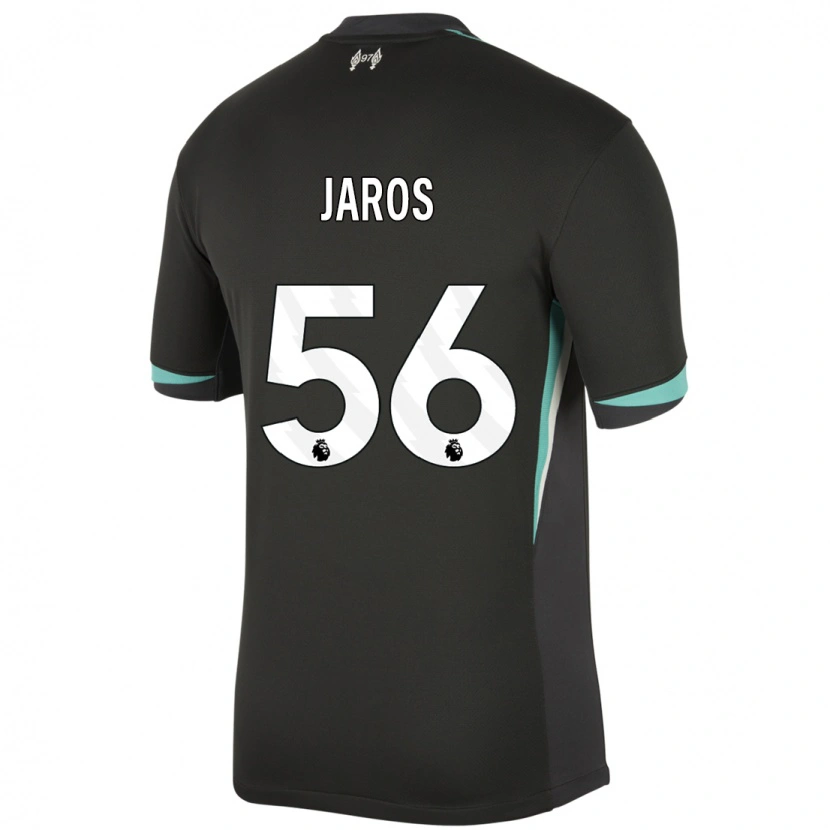 Danxen Kvinder Vitezslav Jaros #56 Sort Antracit Hvid Udebane Spillertrøjer 2024/25 Trøje T-Shirt