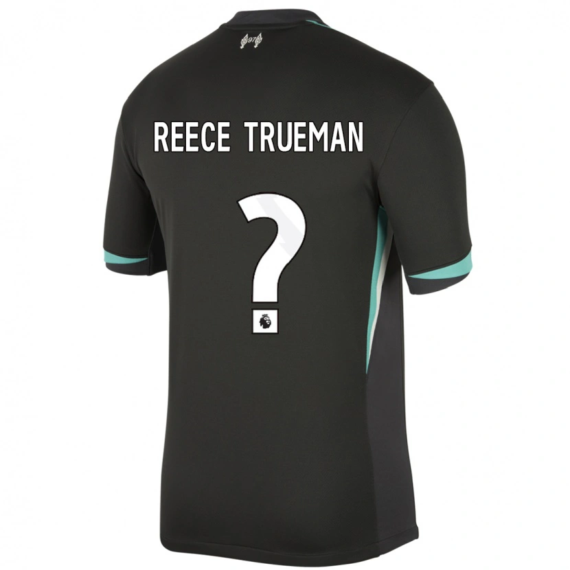 Danxen Kvinder Reece Trueman #0 Sort Antracit Hvid Udebane Spillertrøjer 2024/25 Trøje T-Shirt