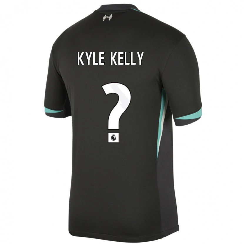 Danxen Kvinder Kyle Kelly #0 Sort Antracit Hvid Udebane Spillertrøjer 2024/25 Trøje T-Shirt
