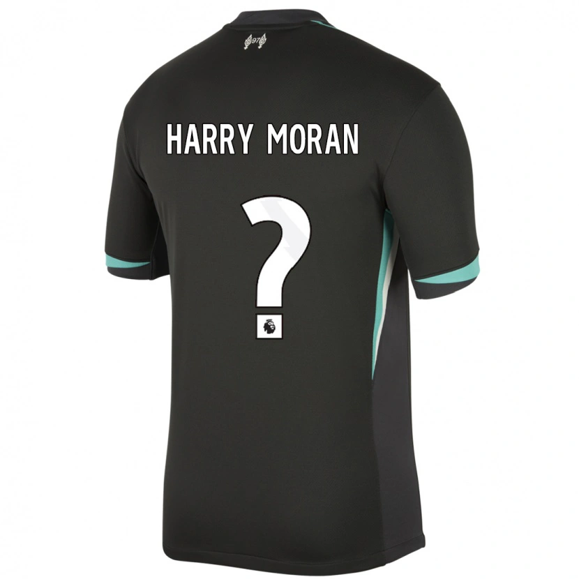 Danxen Kvinder Harry Moran #0 Sort Antracit Hvid Udebane Spillertrøjer 2024/25 Trøje T-Shirt