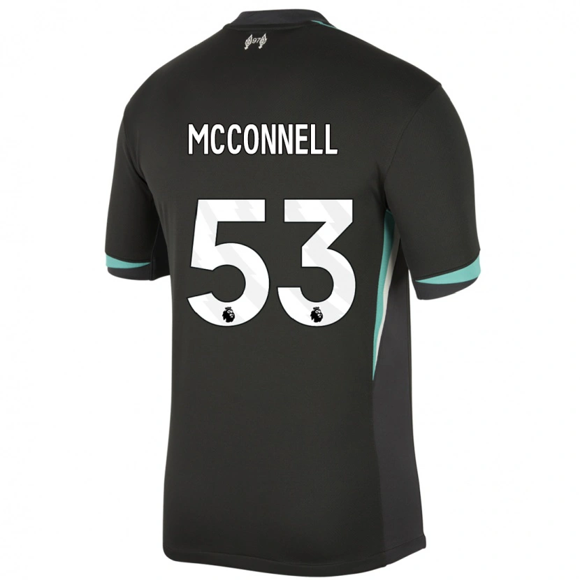 Danxen Kvinder James Mcconnell #53 Sort Antracit Hvid Udebane Spillertrøjer 2024/25 Trøje T-Shirt