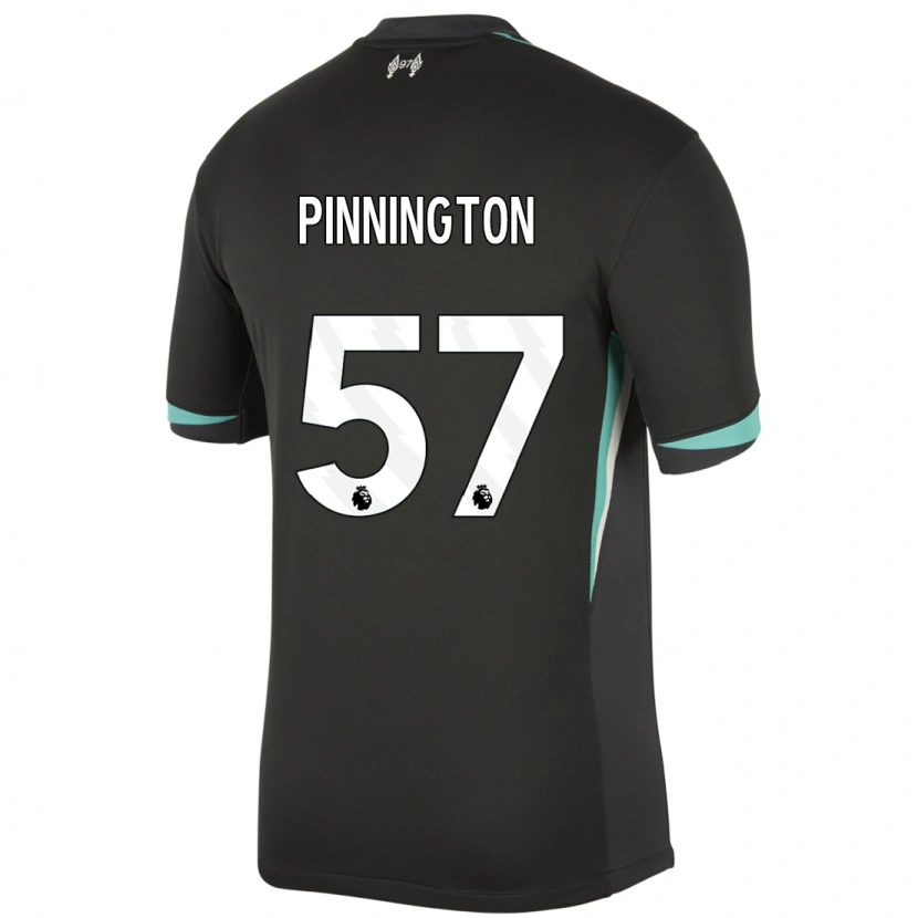 Danxen Kvinder Carter Pinnington #57 Sort Antracit Hvid Udebane Spillertrøjer 2024/25 Trøje T-Shirt