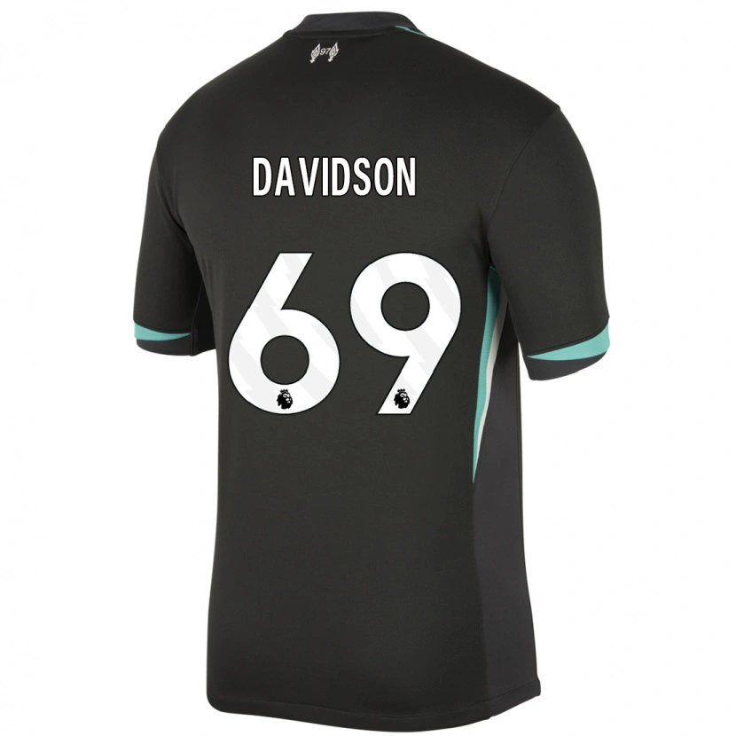 Danxen Kvinder Josh Davidson #69 Sort Antracit Hvid Udebane Spillertrøjer 2024/25 Trøje T-Shirt