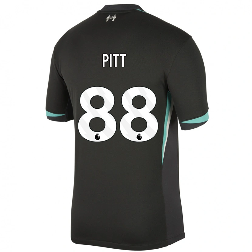Danxen Kvinder Lucas Pitt #88 Sort Antracit Hvid Udebane Spillertrøjer 2024/25 Trøje T-Shirt