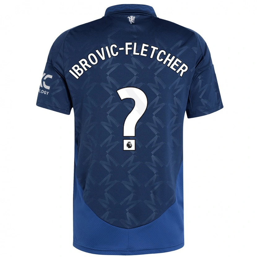 Danxen Kvinder Edward Ibrovic-Fletcher #0 Indigo Udebane Spillertrøjer 2024/25 Trøje T-Shirt