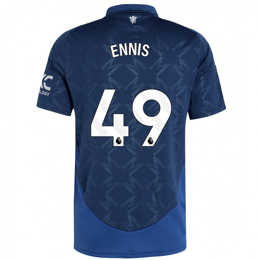 Danxen Kvinder Ethan Ennis #49 Indigo Udebane Spillertrøjer 2024/25 Trøje T-Shirt