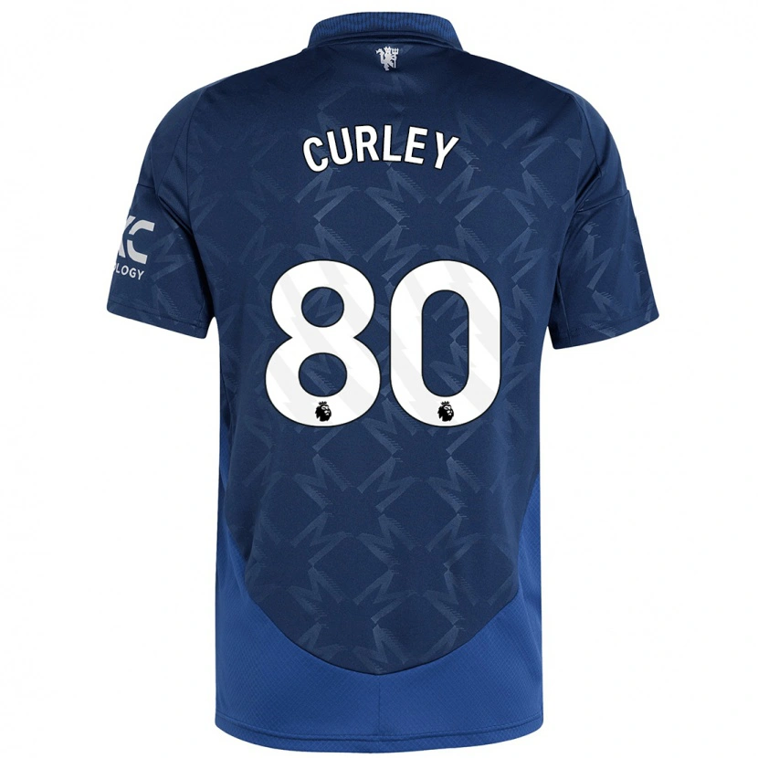 Danxen Kvinder Ruben Curley #80 Indigo Udebane Spillertrøjer 2024/25 Trøje T-Shirt