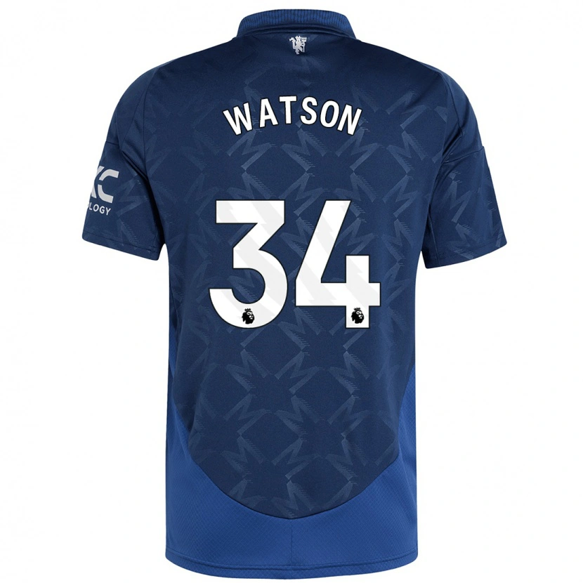 Danxen Kvinder Emma Watson #34 Indigo Udebane Spillertrøjer 2024/25 Trøje T-Shirt