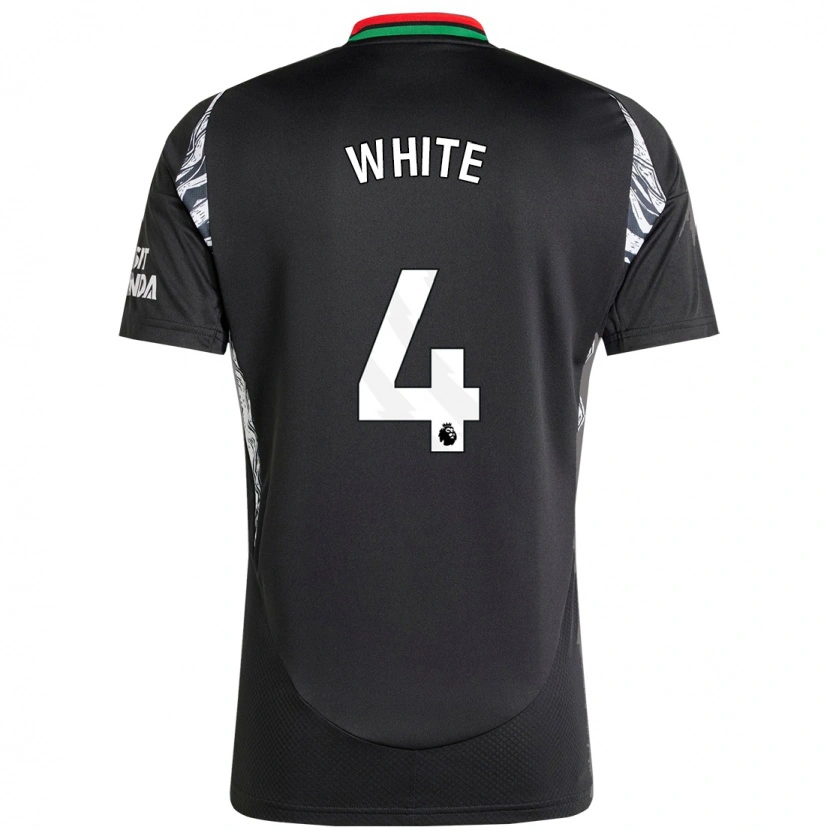 Danxen Kvinder Ben White #4 Sort Udebane Spillertrøjer 2024/25 Trøje T-Shirt