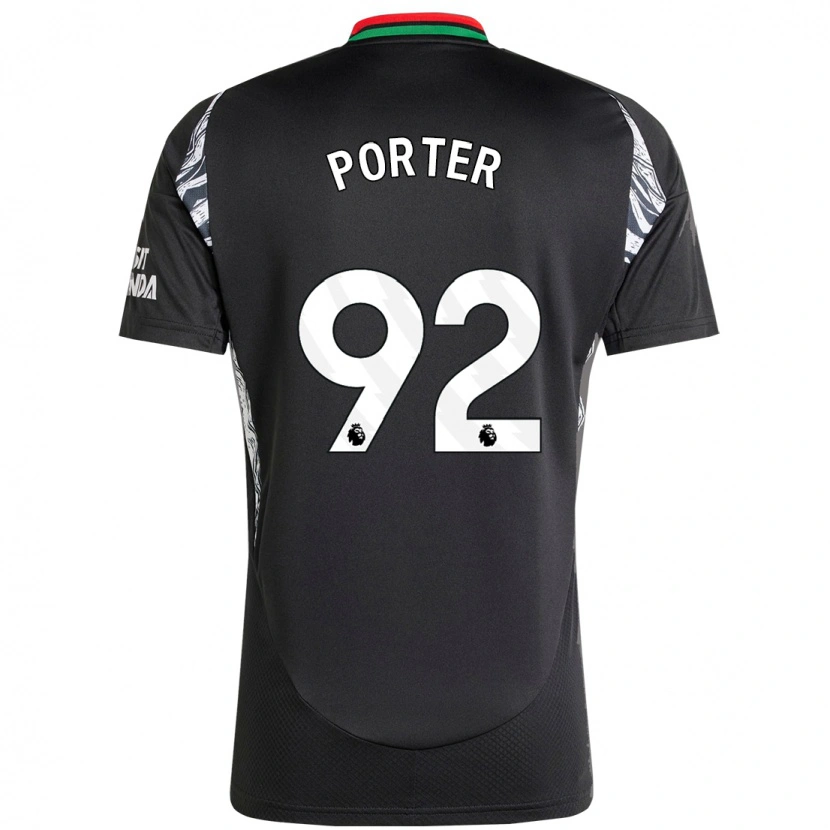 Danxen Kvinder Jack Porter #92 Sort Udebane Spillertrøjer 2024/25 Trøje T-Shirt