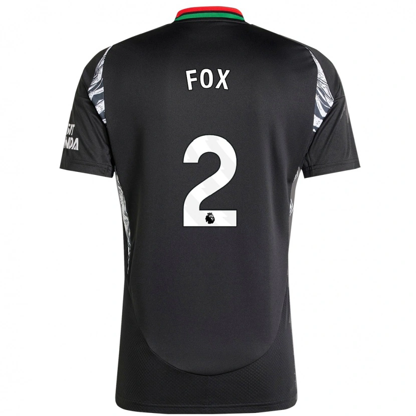 Danxen Kvinder Emily Fox #2 Sort Udebane Spillertrøjer 2024/25 Trøje T-Shirt