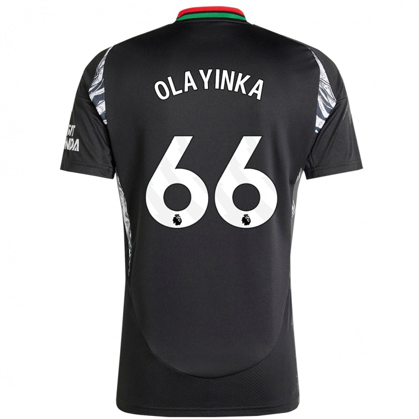 Danxen Kvinder James Olayinka #66 Sort Udebane Spillertrøjer 2024/25 Trøje T-Shirt