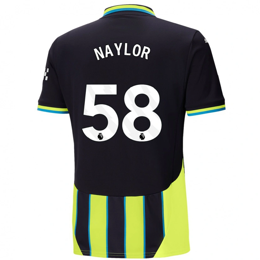 Danxen Kvinder Seb Naylor #58 Blå Gul Udebane Spillertrøjer 2024/25 Trøje T-Shirt