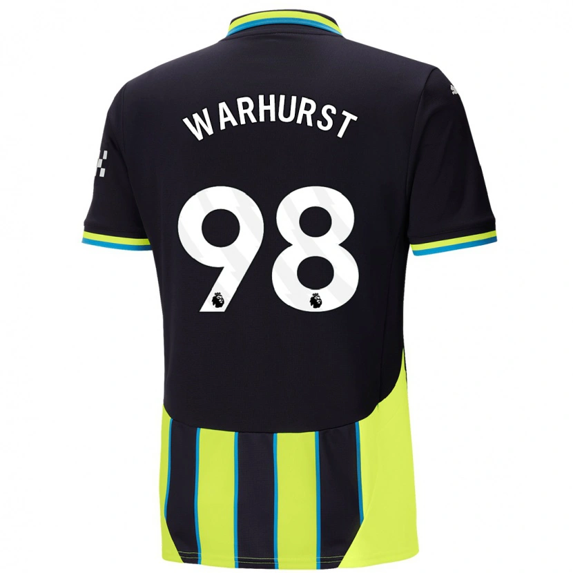 Danxen Kvinder Matty Warhurst #98 Blå Gul Udebane Spillertrøjer 2024/25 Trøje T-Shirt