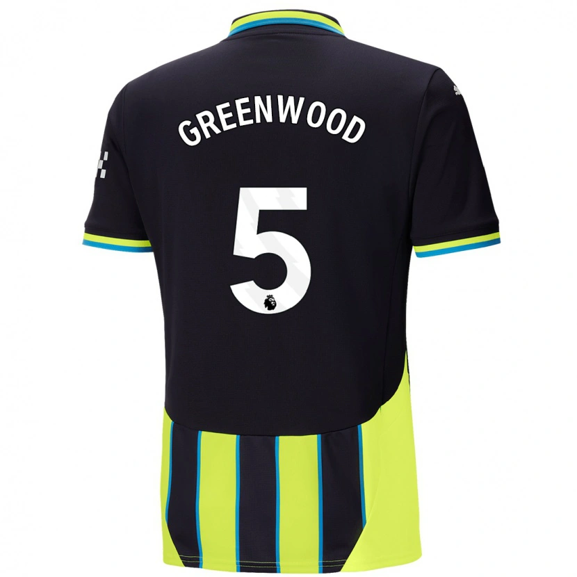Danxen Kvinder Alex Greenwood #5 Blå Gul Udebane Spillertrøjer 2024/25 Trøje T-Shirt