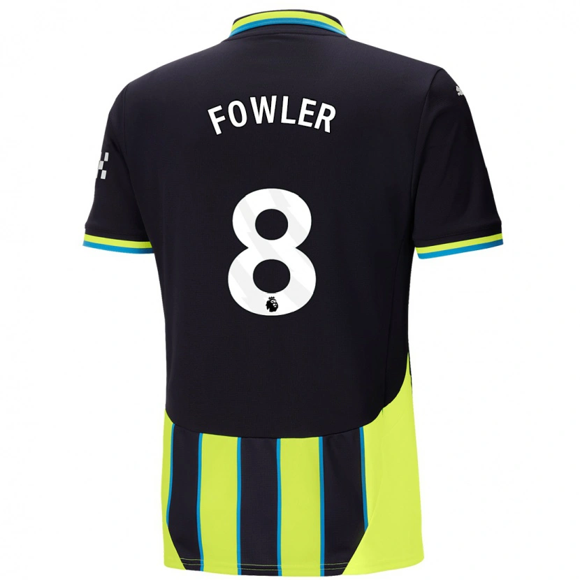 Danxen Kvinder Mary Fowler #8 Blå Gul Udebane Spillertrøjer 2024/25 Trøje T-Shirt