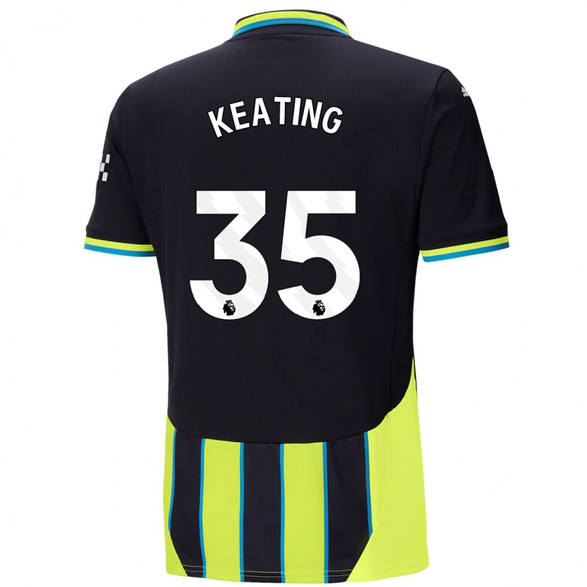 Danxen Kvinder Khiara Keating #35 Blå Gul Udebane Spillertrøjer 2024/25 Trøje T-Shirt