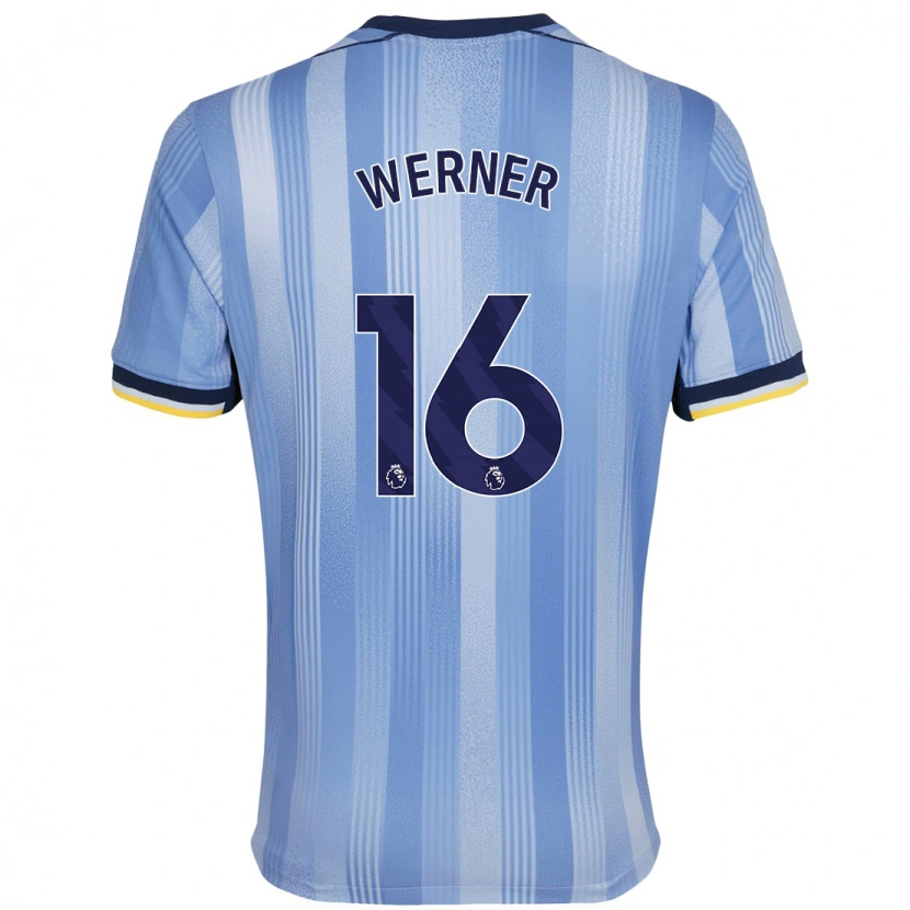 Danxen Kvinder Timo Werner #16 Lyseblå Udebane Spillertrøjer 2024/25 Trøje T-Shirt