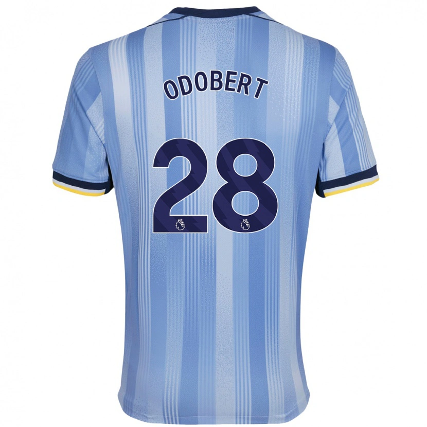 Danxen Kvinder Wilson Odobert #28 Lyseblå Udebane Spillertrøjer 2024/25 Trøje T-Shirt