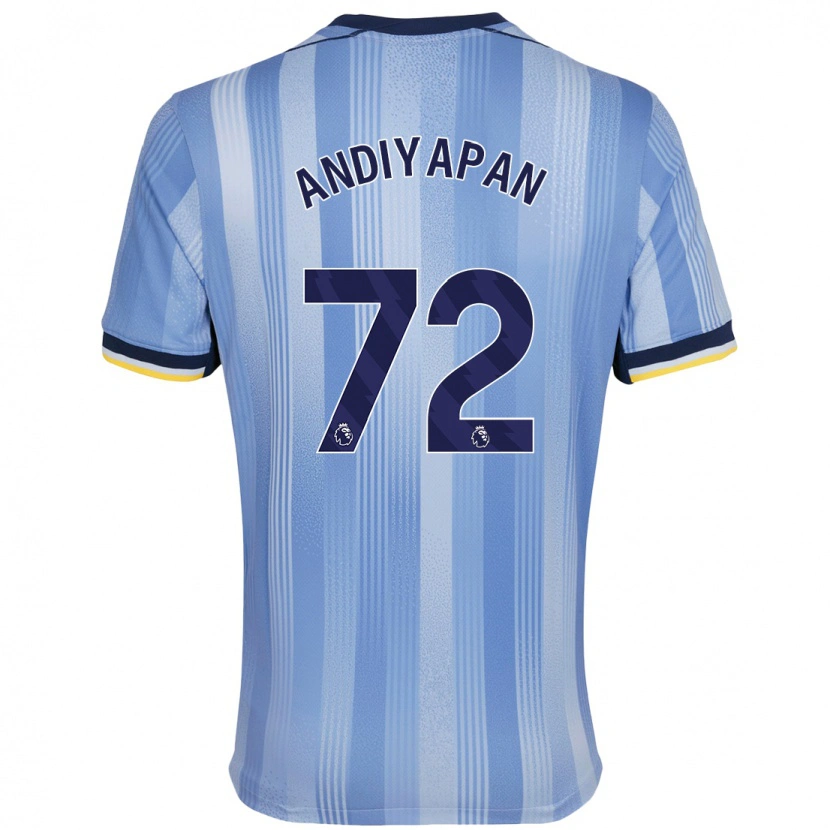 Danxen Kvinder William Andiyapan #72 Lyseblå Udebane Spillertrøjer 2024/25 Trøje T-Shirt