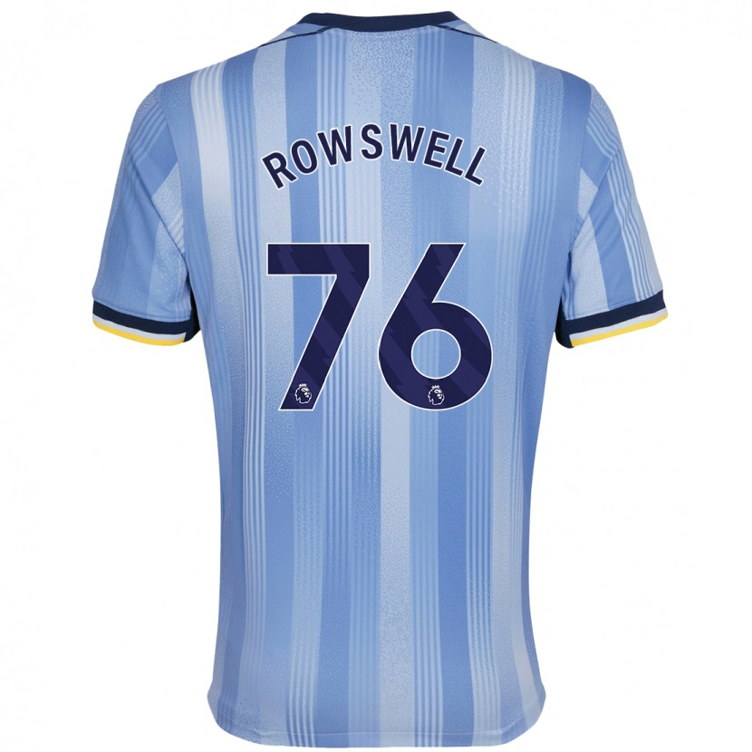 Danxen Kvinder James Rowswell #76 Lyseblå Udebane Spillertrøjer 2024/25 Trøje T-Shirt