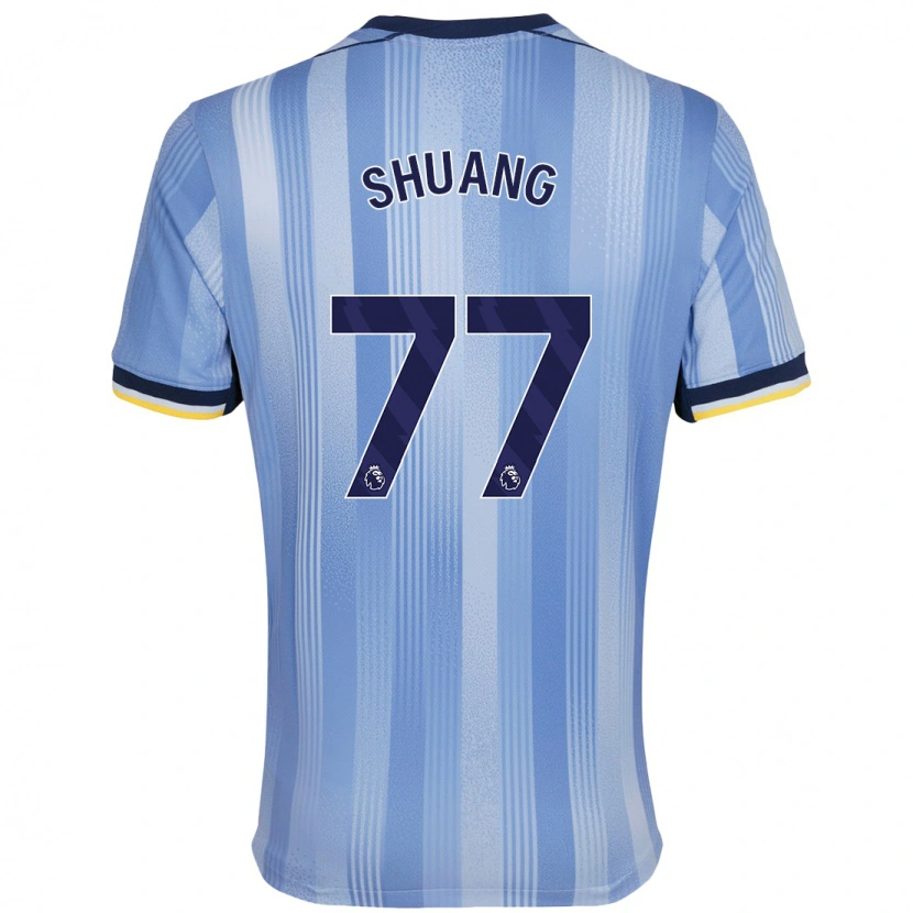 Danxen Kvinder Wang Shuang #77 Lyseblå Udebane Spillertrøjer 2024/25 Trøje T-Shirt