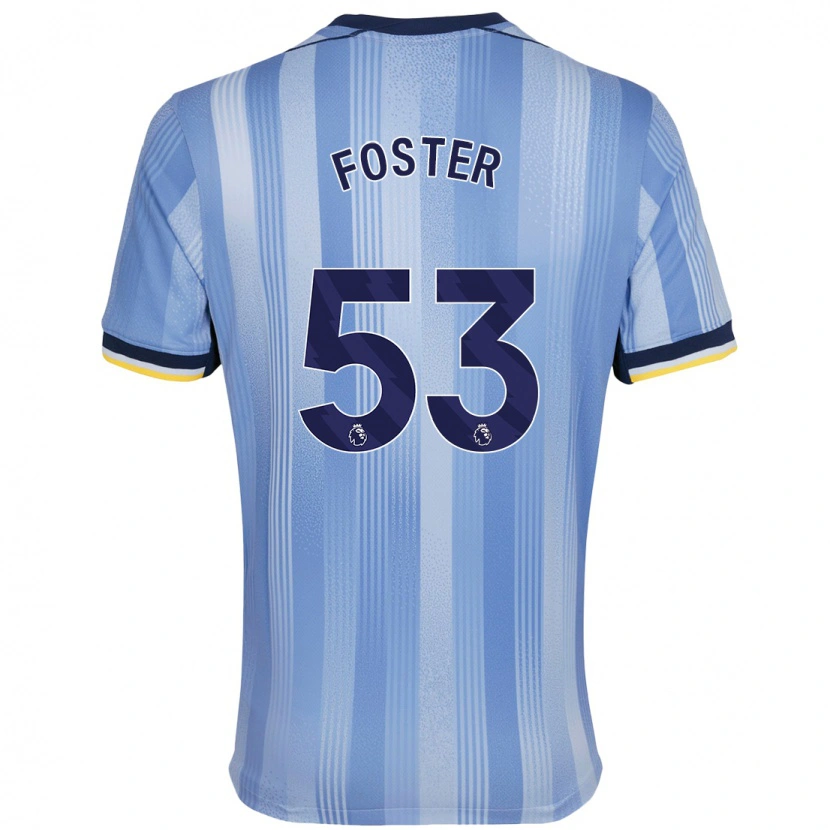 Danxen Kvinder Brooklyn Lyons-Foster #53 Lyseblå Udebane Spillertrøjer 2024/25 Trøje T-Shirt