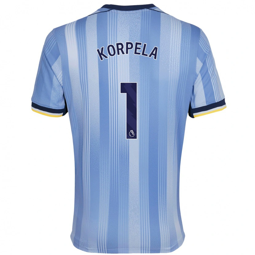 Danxen Kvinder Tinja-Riikka Korpela #1 Lyseblå Udebane Spillertrøjer 2024/25 Trøje T-Shirt