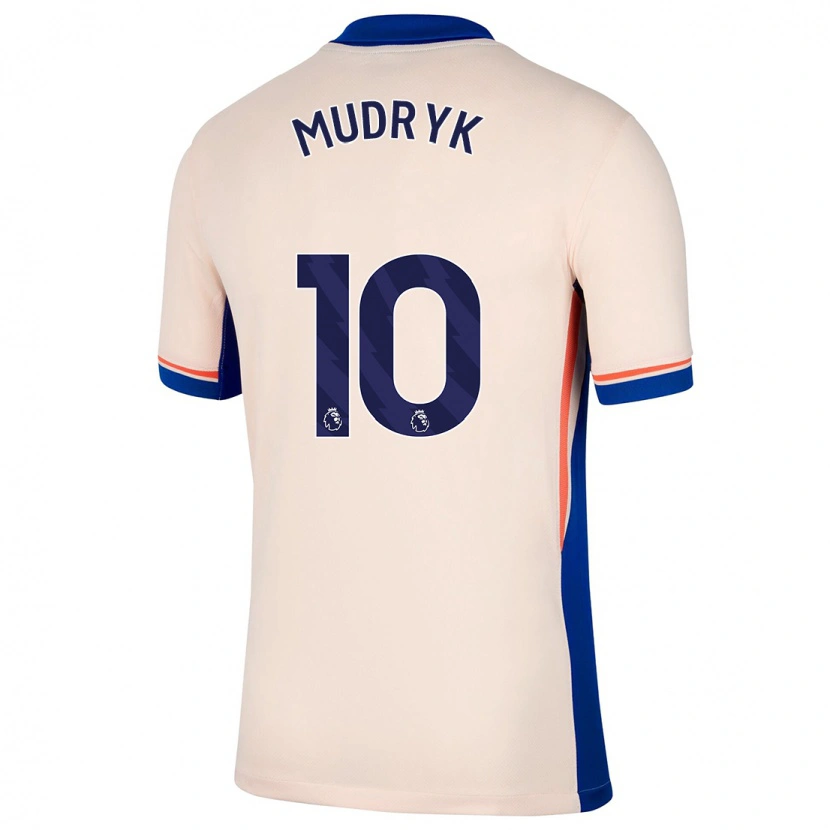 Danxen Kvinder Mykhaylo Mudryk #10 Lys Beige Udebane Spillertrøjer 2024/25 Trøje T-Shirt