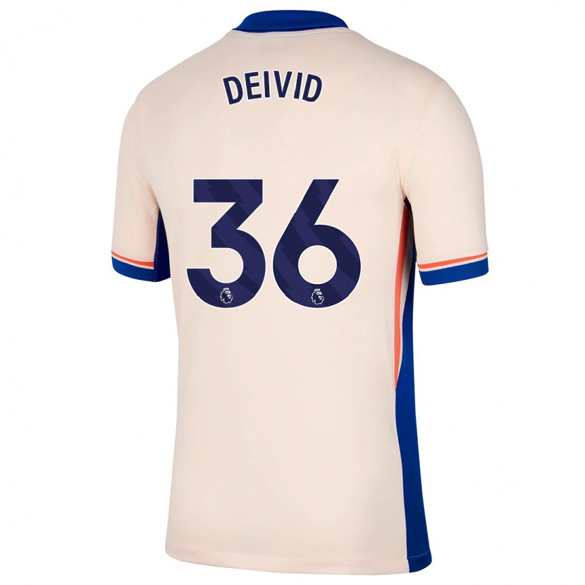 Danxen Kvinder Deivid Washington #36 Lys Beige Udebane Spillertrøjer 2024/25 Trøje T-Shirt