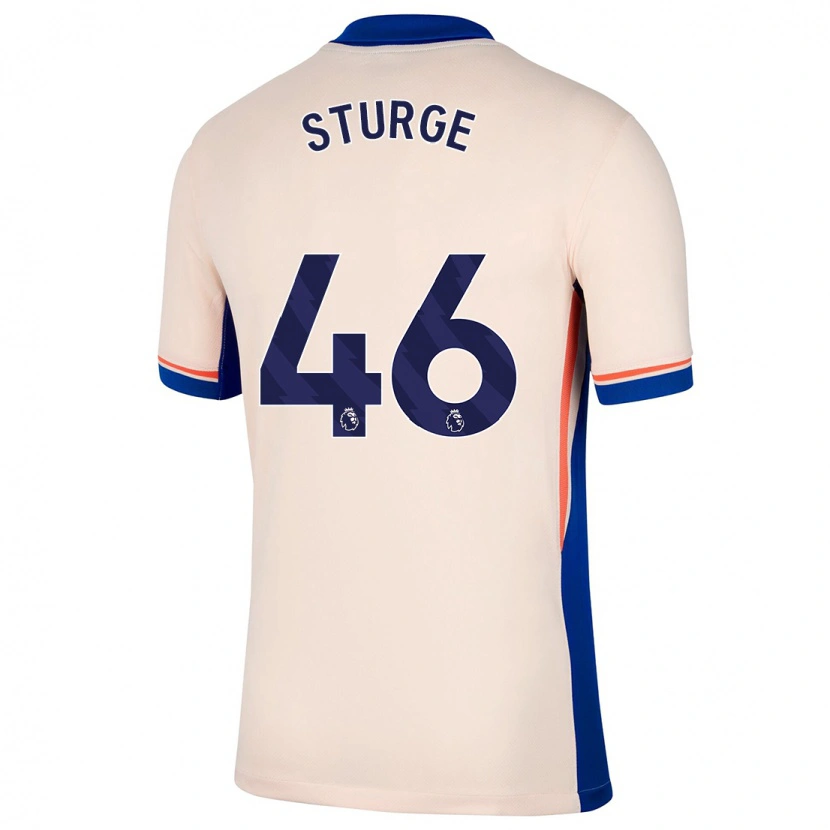 Danxen Kvinder Zak Sturge #46 Lys Beige Udebane Spillertrøjer 2024/25 Trøje T-Shirt