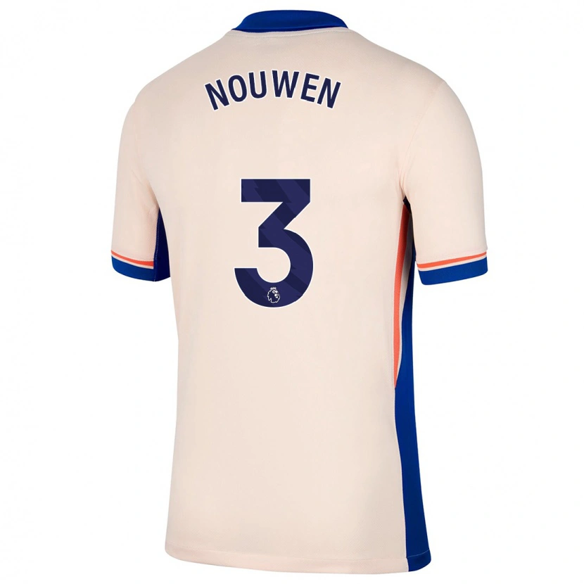 Danxen Kvinder Aniek Nouwen #3 Lys Beige Udebane Spillertrøjer 2024/25 Trøje T-Shirt