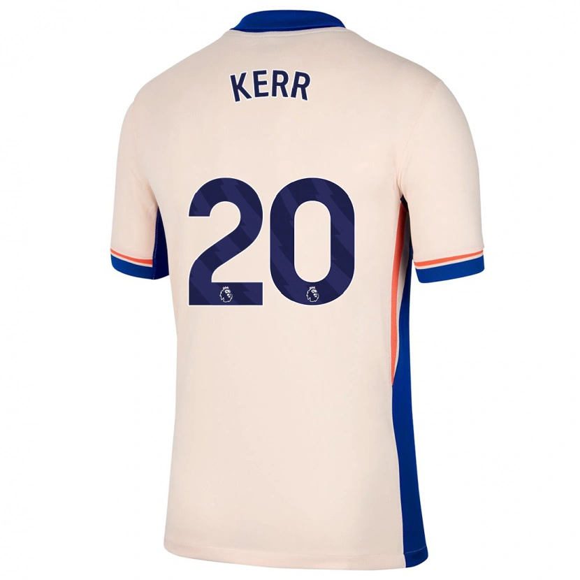 Danxen Kvinder Sam Kerr #20 Lys Beige Udebane Spillertrøjer 2024/25 Trøje T-Shirt
