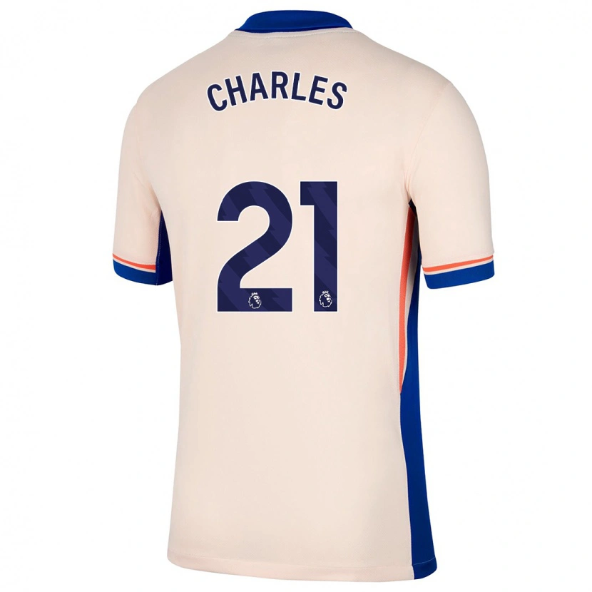 Danxen Kvinder Niamh Charles #21 Lys Beige Udebane Spillertrøjer 2024/25 Trøje T-Shirt