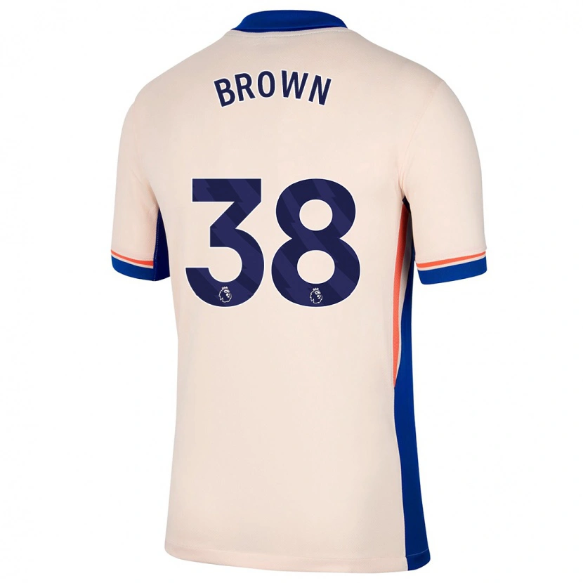 Danxen Kvinder Cerys Brown #38 Lys Beige Udebane Spillertrøjer 2024/25 Trøje T-Shirt