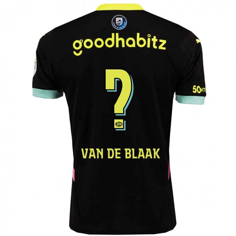 Danxen Kvinder Emmanuel Van De Blaak #0 Sort Gul Udebane Spillertrøjer 2024/25 Trøje T-Shirt