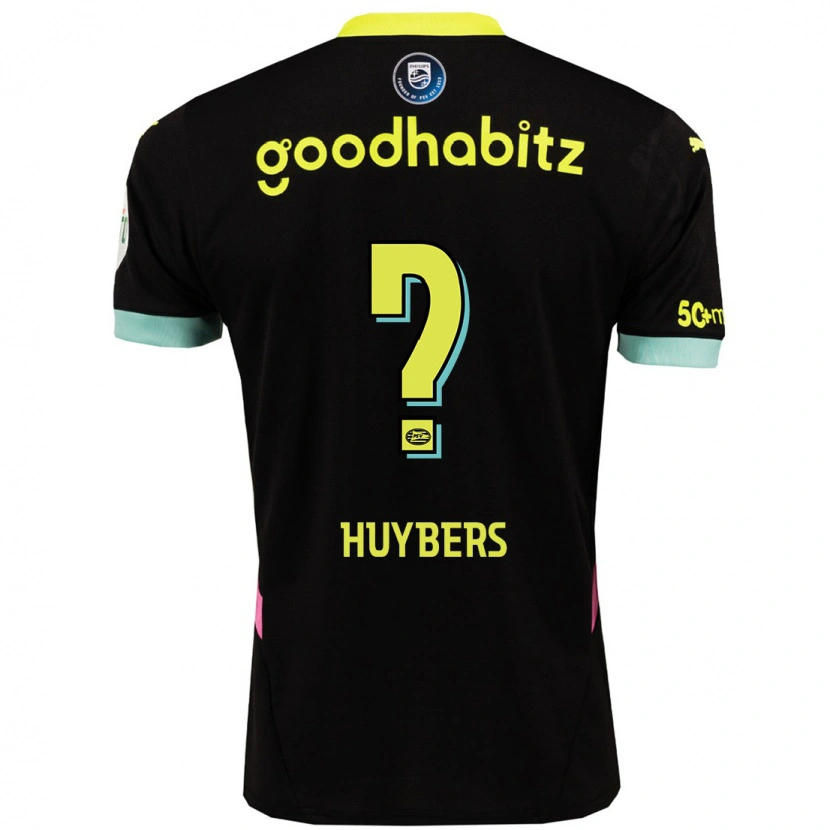 Danxen Kvinder Quinten Huybers #0 Sort Gul Udebane Spillertrøjer 2024/25 Trøje T-Shirt