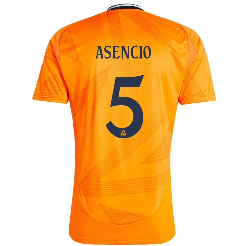 Danxen Kvinder Raúl Asencio #5 Orange Udebane Spillertrøjer 2024/25 Trøje T-Shirt