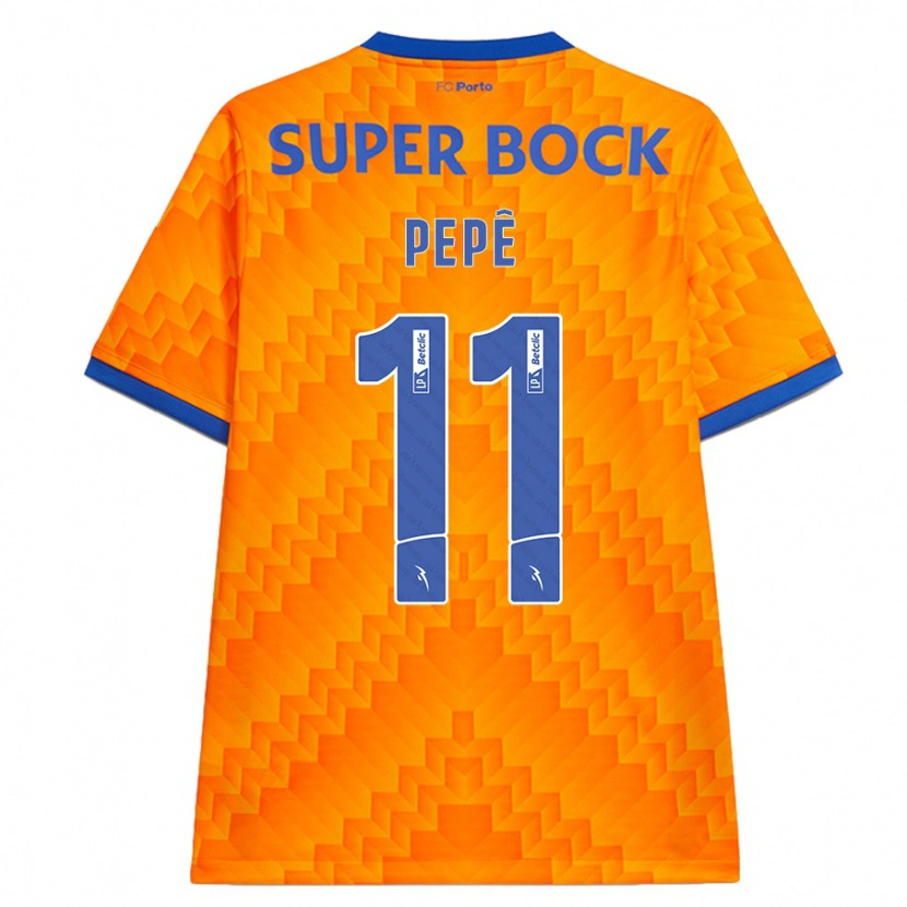 Danxen Kvinder Pepê #11 Orange Udebane Spillertrøjer 2024/25 Trøje T-Shirt