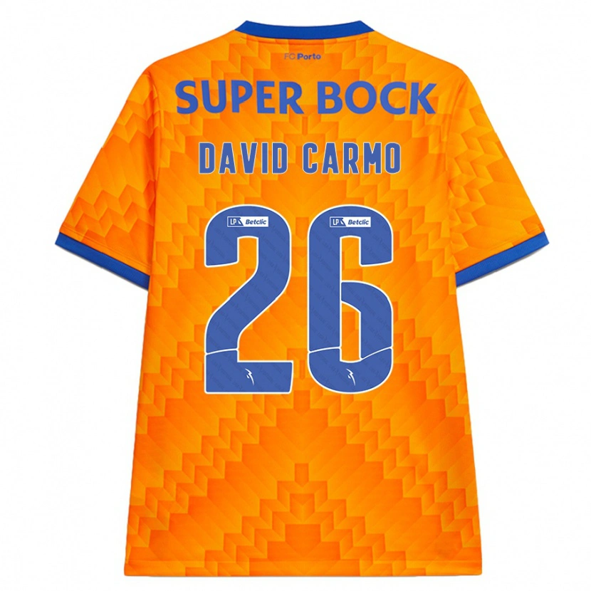 Danxen Kvinder David Carmo #26 Orange Udebane Spillertrøjer 2024/25 Trøje T-Shirt