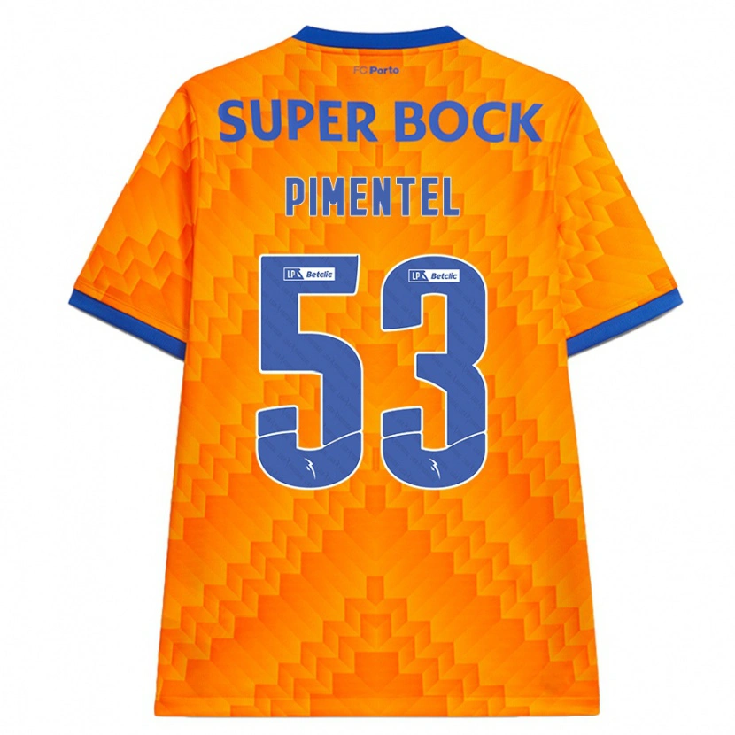 Danxen Kvinder Eric Pimentel #53 Orange Udebane Spillertrøjer 2024/25 Trøje T-Shirt