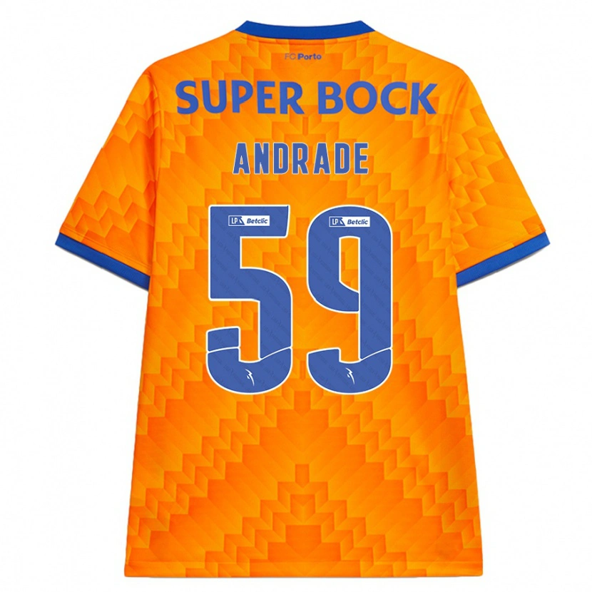 Danxen Kvinder Tiago Andrade #59 Orange Udebane Spillertrøjer 2024/25 Trøje T-Shirt
