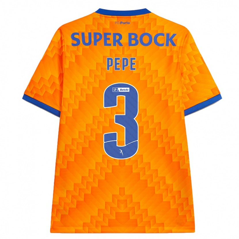 Danxen Kvinder Pepe #3 Orange Udebane Spillertrøjer 2024/25 Trøje T-Shirt