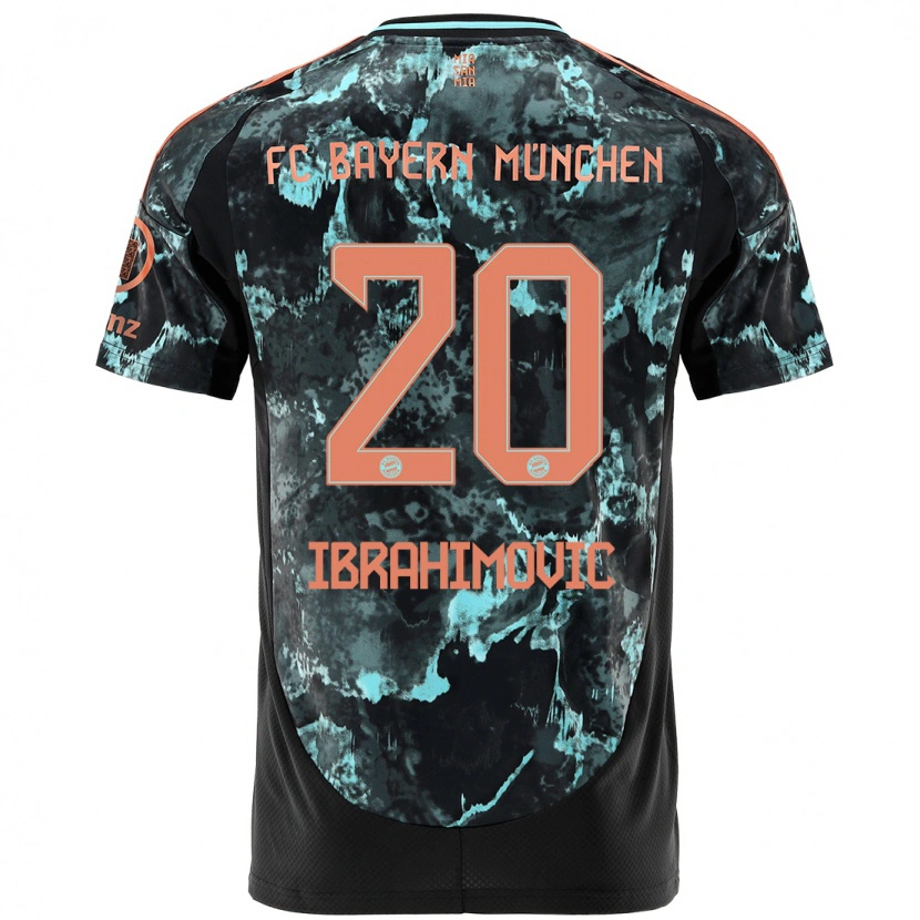 Danxen Kvinder Arijon Ibrahimovic #20 Sort Udebane Spillertrøjer 2024/25 Trøje T-Shirt