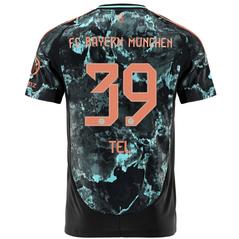Danxen Kvinder Mathys Tel #39 Sort Udebane Spillertrøjer 2024/25 Trøje T-Shirt