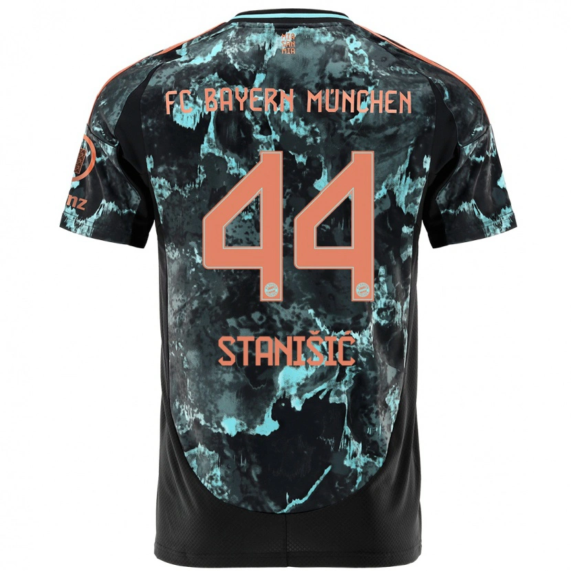 Danxen Kvinder Josip Stanisic #44 Sort Udebane Spillertrøjer 2024/25 Trøje T-Shirt