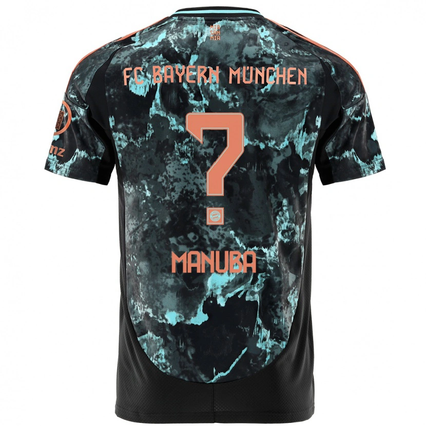 Danxen Kvinder Vincent Manuba #0 Sort Udebane Spillertrøjer 2024/25 Trøje T-Shirt