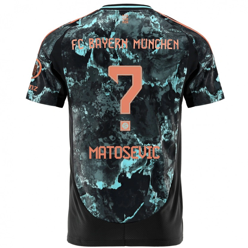 Danxen Kvinder Michael Matosevic #0 Sort Udebane Spillertrøjer 2024/25 Trøje T-Shirt