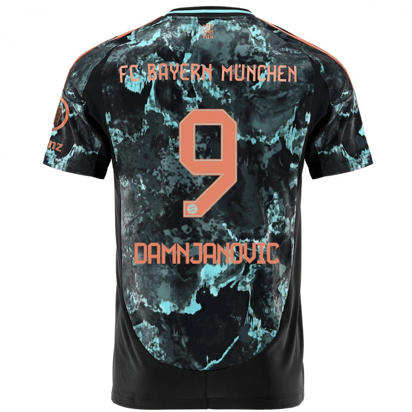 Danxen Kvinder Jovana Damnjanović #9 Sort Udebane Spillertrøjer 2024/25 Trøje T-Shirt